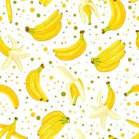 Seamless pattern with a set of bananas vector