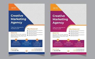 Creative marketing agency modern business flyer template design vector