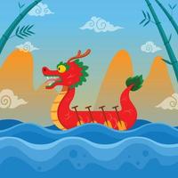 Dragon Boat Background vector