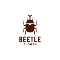 Ilustración de vector de diseño de logotipo de escarabajo