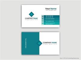 Corporate modern business card template design vector