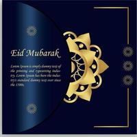 plantilla de banner de redes sociales eid ul-fitr y eid mubarak vector