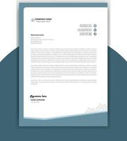 Professional modern letterhead template design vector