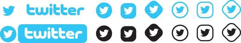 Twitter Bird vector icon EPS 10 on a white background