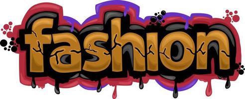 colorful FASHION writing graffiti design vector