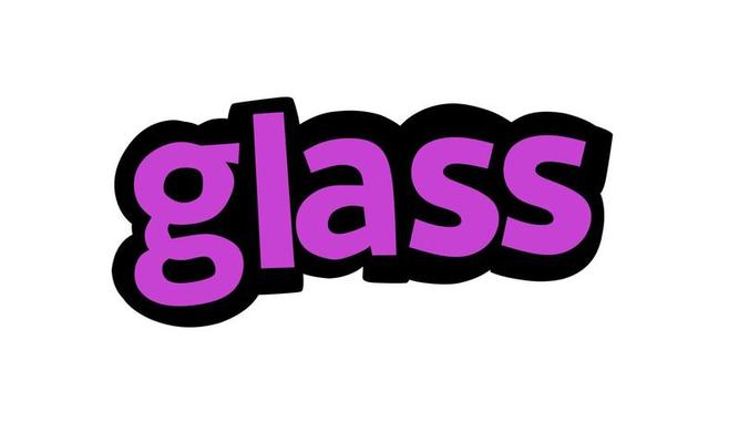 GLASS lettering vector design