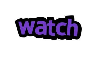 WATCH writing vector design on white background