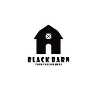 black barn vintage logo vector illustration design