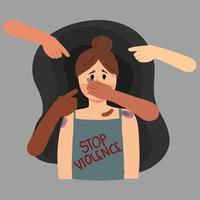 gender violence and abusive concept illustration vector