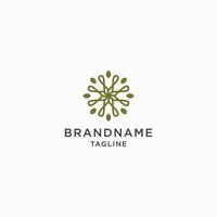 Abstract Leaf Flower Logo Design Template. Elegant, Decorative, Luxury and Modern vector