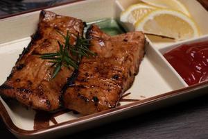Grilled Pork Steak with Rosemary Tomato Sauce photo