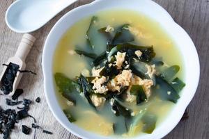 Wakame Soup with Egg, Japanese Cuisine