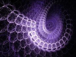 fondo abstracto de arte fractal, sugestivo de astronomía y nebulosa. generado por computadora fractal ilustración arte púrpura espiral foto