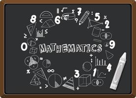 Math formula on blackboard isolated vector