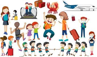 Set of different people cartoon character vector