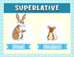 Superlative Adjectives for word small vector