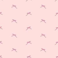 Hand drawn seamless pattern with ribbons bows. vector