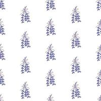 Hand drawn seamless pattern with bouquet of herbs and ribbons. vector
