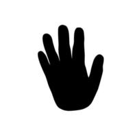 Hand icon silhouette stop symbol. vector