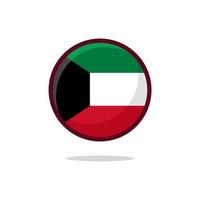 icono de la bandera de kuwait vector
