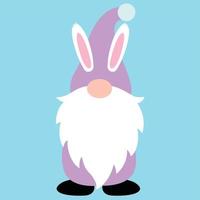 Easter Gnome Bunny File vector