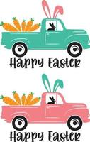 Happy Easter Truck File vector