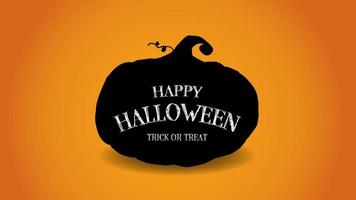 Happy Halloween Pumpkin silhouette illustrator vector. vector