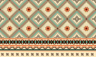 Geometric ethnic oriental ikat pattern traditional Design for background,carpet,wallpaper,clothing,wrapping,Batik,fabric,Vector illustration.embroidery style. vector