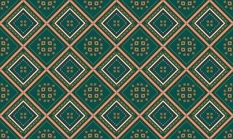 diseño tradicional del patrón de ikat oriental étnico geométrico para el fondo, alfombra, papel tapiz, ropa, envoltura, batik, tela, estilo de bordado de ilustración vectorial. vector