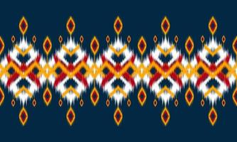 diseño tradicional del patrón de ikat oriental étnico geométrico para el fondo, alfombra, papel tapiz, ropa, envoltura, batik, tela, estilo de bordado de ilustración vectorial. vector