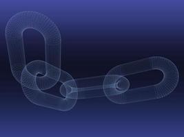 Block chain network concept 3d technology, background made of circle lines and particles. 3D rendering. photo