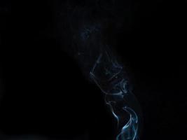 smoke texture on black background photo