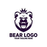 diseño de logotipo de oso vector