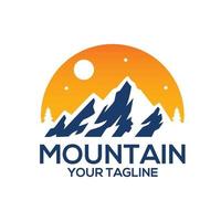 Mountain Sunrise Logo Templates vector