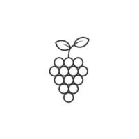 Outline icon of grape vector illustration