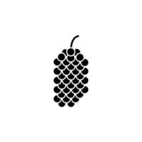 Silhouette icon of mulberry vector illustration