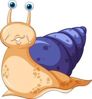 Isolated snail cartoon character vector