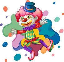 A clown cartoon colourful character vector