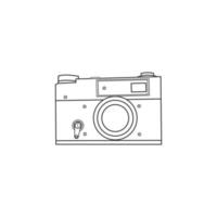 Outline icon of camera vector illustration