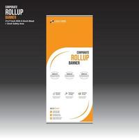 vector roll up banner design