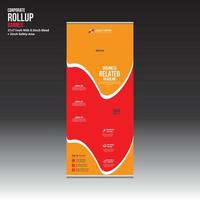 vector roll up banner design