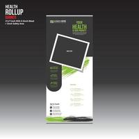 health vector roll up banner design