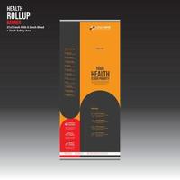 health vector roll up banner design