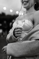 copas de boda para vino y champán foto