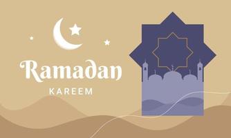 Ramadan kareem greeting card, banner template vector