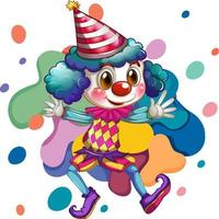 Colourful clown cartoon character vector