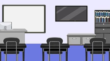 School classroom interior concept vector