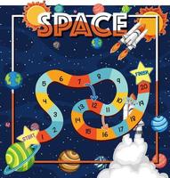 Game template with space theme background vector