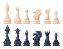 conjunto de piezas de ajedrez ilustración vectorial vector