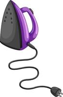 Electric iron in purple color vector